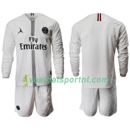 Paris Saint-Germain Jodan Wit Kind Third Tenue 2018-19 L/S